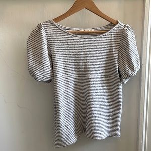 Ann Taylor Loft navy striped shirt